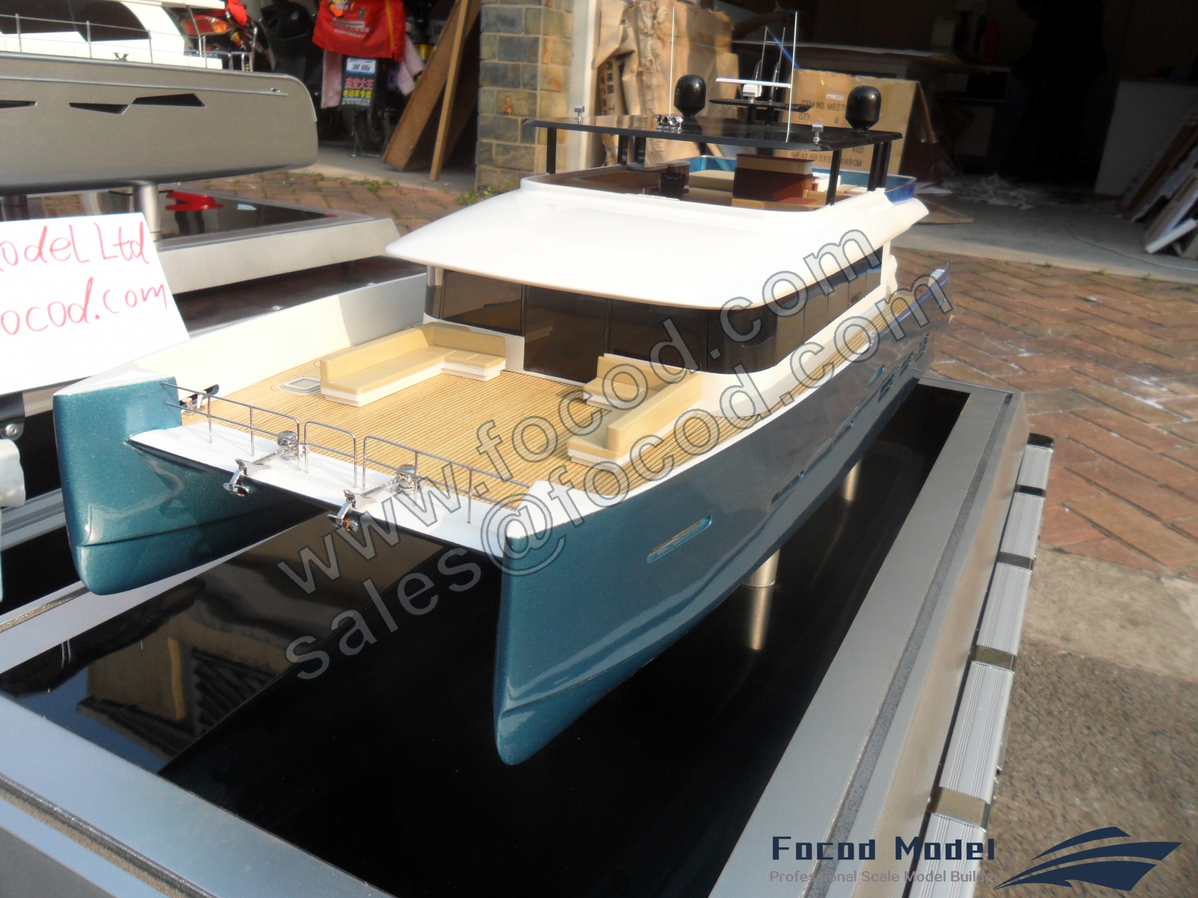 custom made model of 80ft catamaran yacht